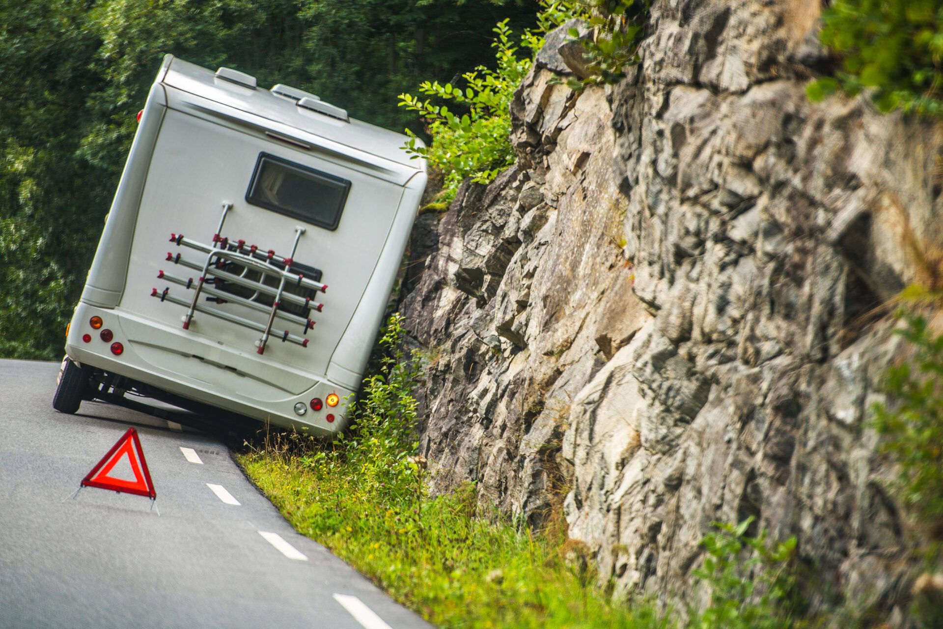 RV Camper Van Accident on the Winding Mountain Road